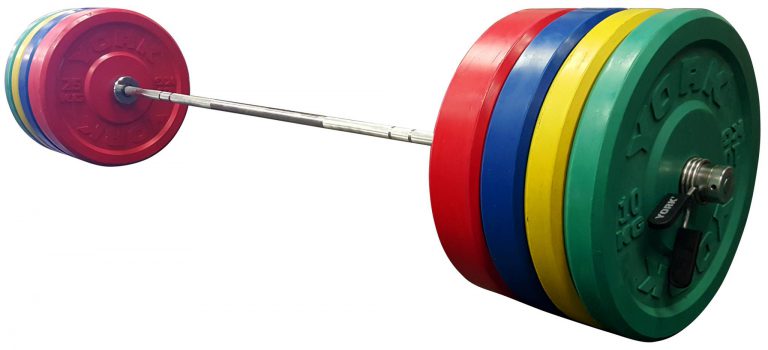 York Barbell Rubber Training Bumper Plate Set (Color, Metric)