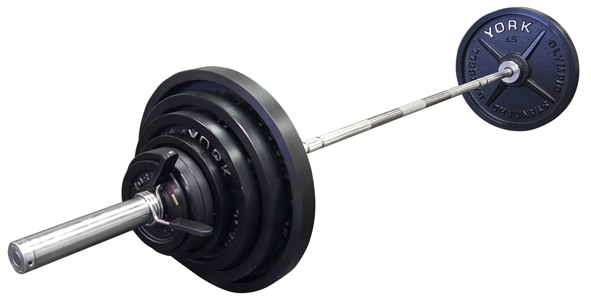 York Barbell Legacy Cast Iron Precision Milled Olympic Plate Set (300lb)