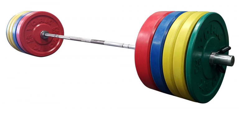 York Barbell Rubber Training Bumper Plate Set (Color)