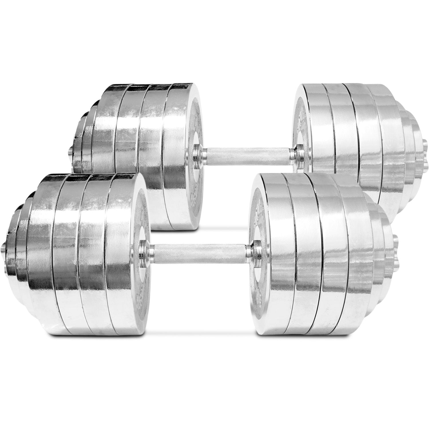 200 LB Set Adjustable Chrome Dumbbells