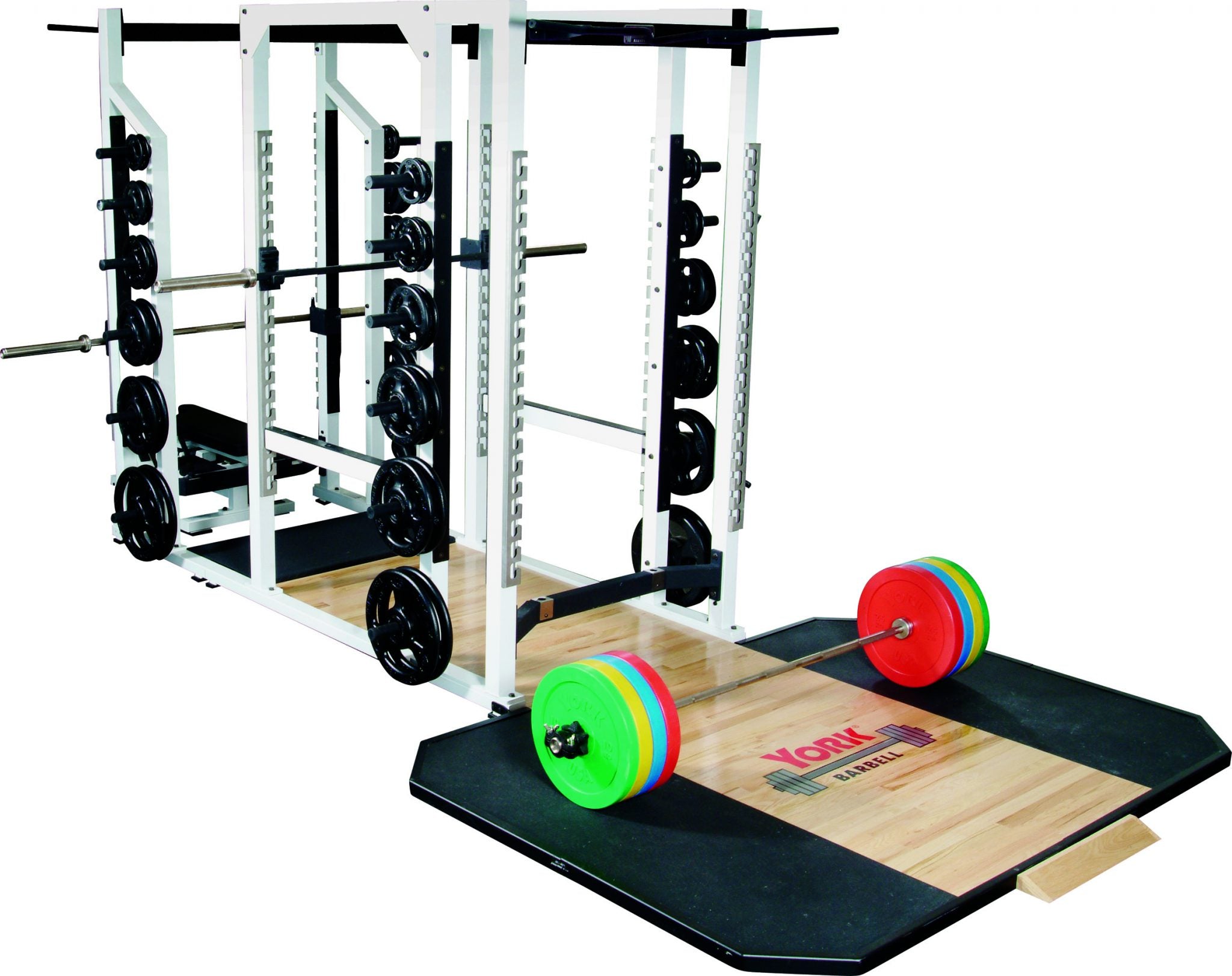 York Barbell STS Triple Combo Rack White