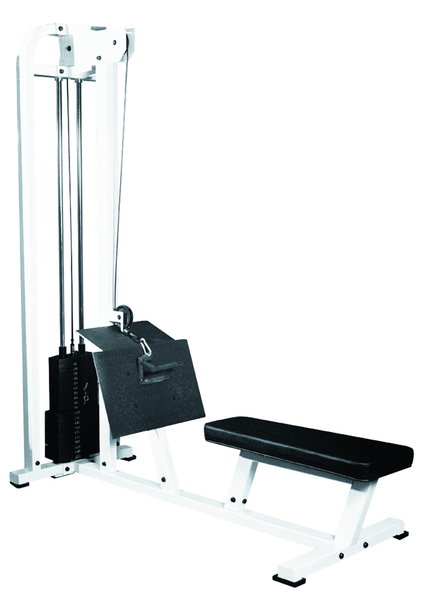 York Barbell STS Low Seated Row Machine White 300 lb weight stack