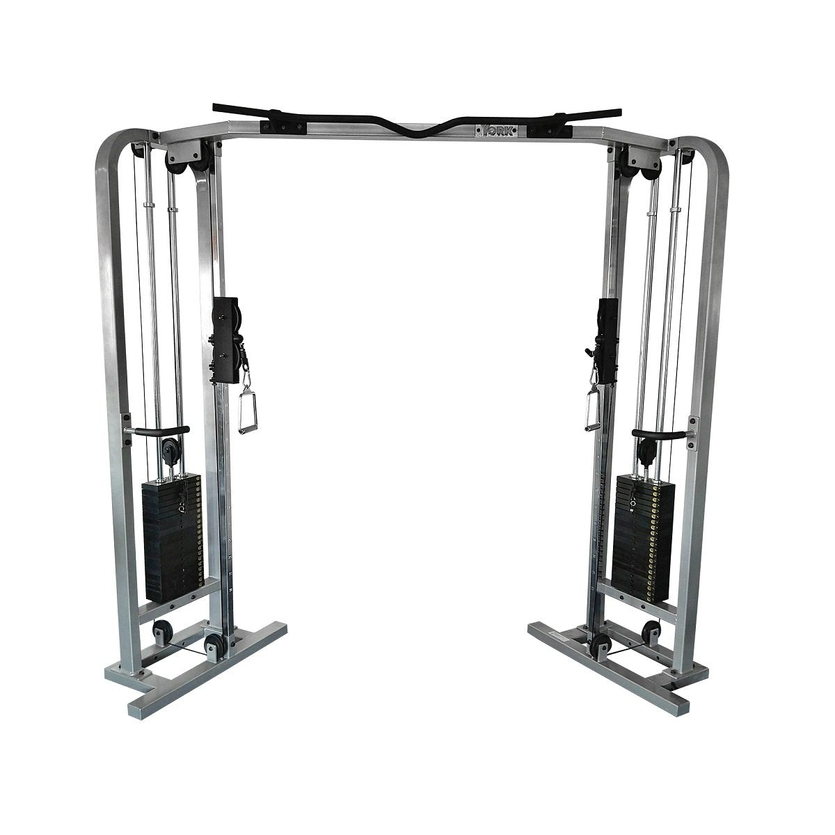 York Barbell STS Angled Cable Crossover White 200 lb weight stack